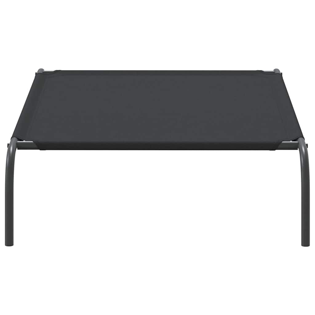 vidaXL Podwyższone legowisko dla psa czarne 110x65x20 cm