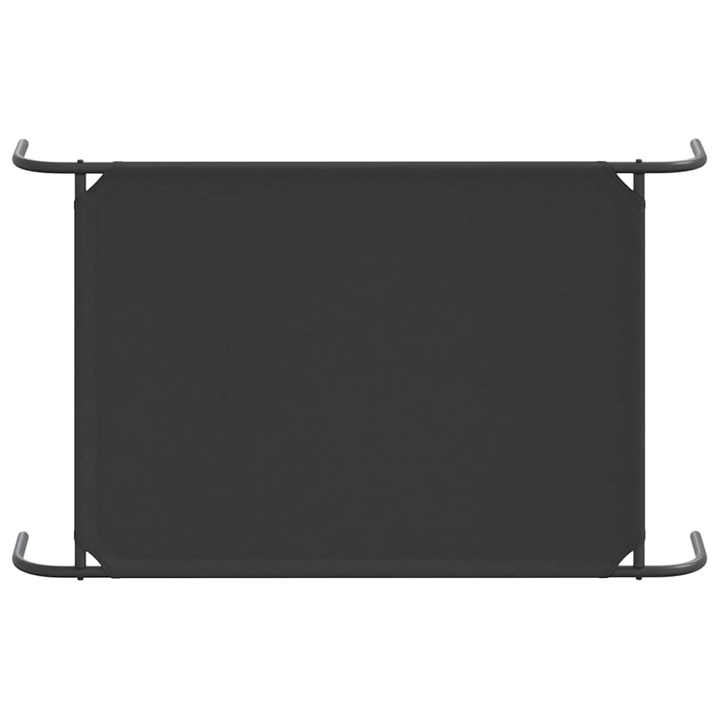 vidaXL Podwyższone legowisko dla psa czarne 110x65x20 cm