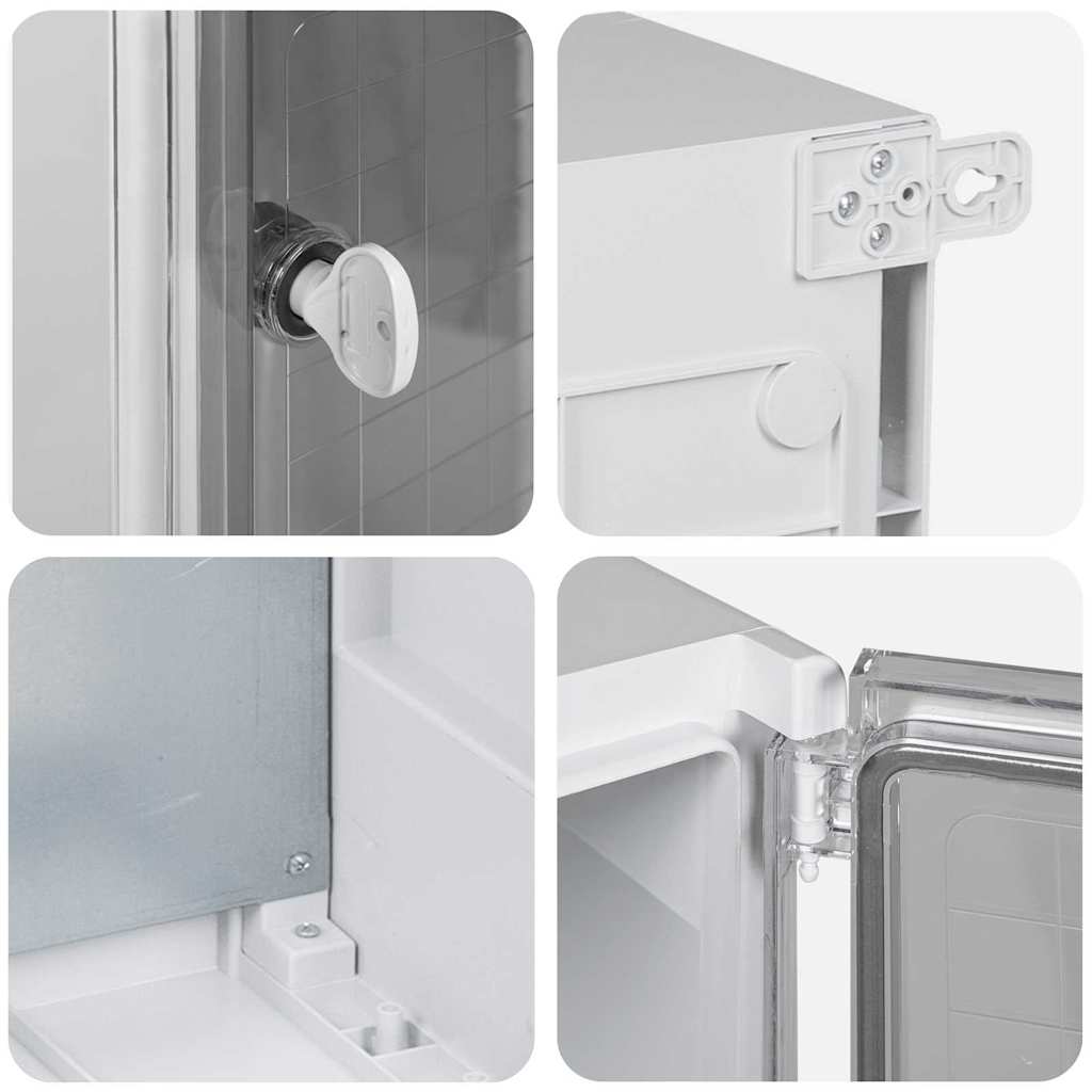 vidaXL Szafka sterownicza Szary 57 x 23 x 60 cm Plastik ABS
