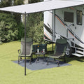 vidaXL Dywan pod namiot Niebieski i szary 200 x 200 cm Polietylen