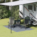 vidaXL Dywan pod namiot Niebieski i szary 300 x 200 cm Polietylen