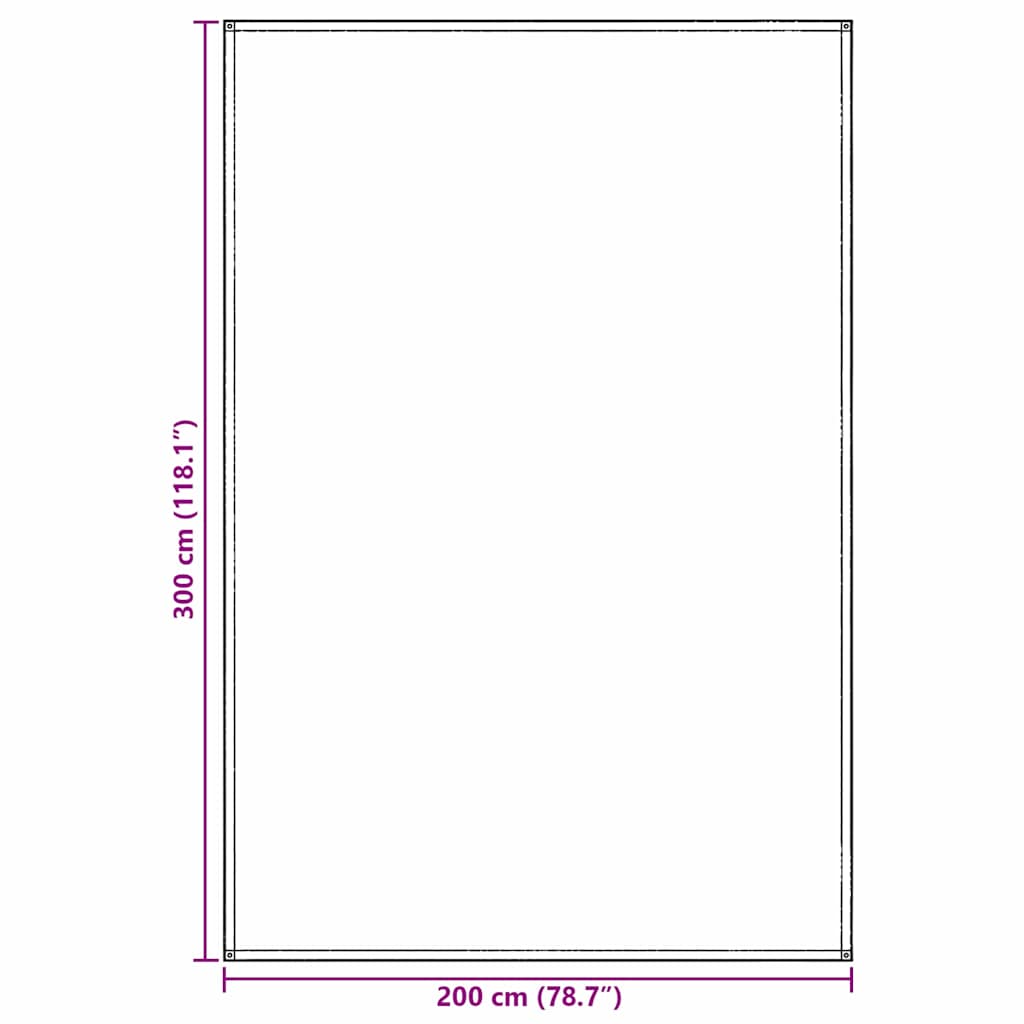 vidaXL Dywan pod namiot Niebieski i szary 300 x 200 cm Polietylen