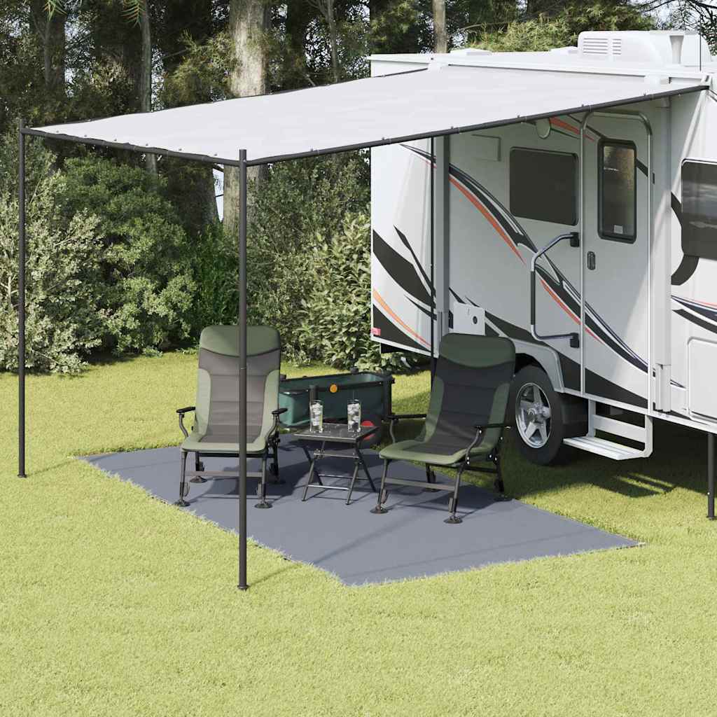 vidaXL Dywan pod namiot Niebieski i szary 400 x 200 cm Polietylen
