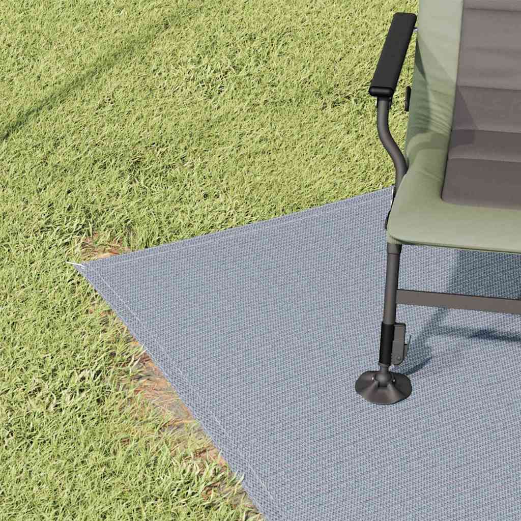 vidaXL Dywan pod namiot Niebieski i szary 400 x 200 cm Polietylen
