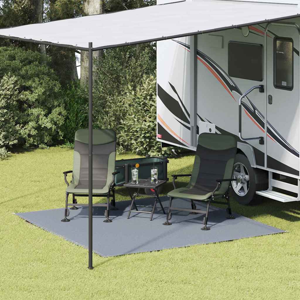 vidaXL Dywan pod namiot Niebieski i szary 250 x 250 cm Polietylen