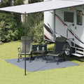 vidaXL Dywan pod namiot Niebieski i szary 250 x 250 cm Polietylen