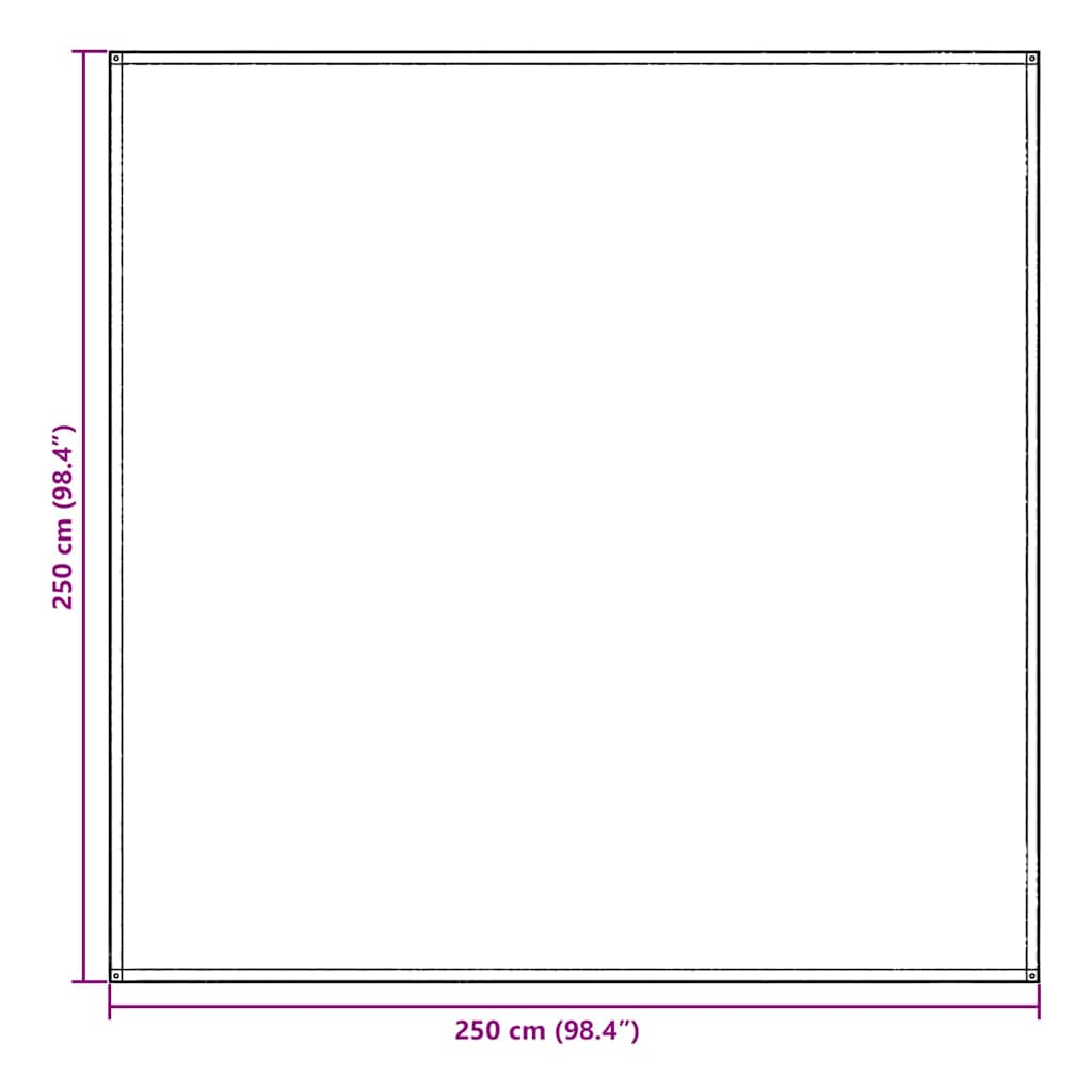 vidaXL Dywan pod namiot Niebieski i szary 250 x 250 cm Polietylen