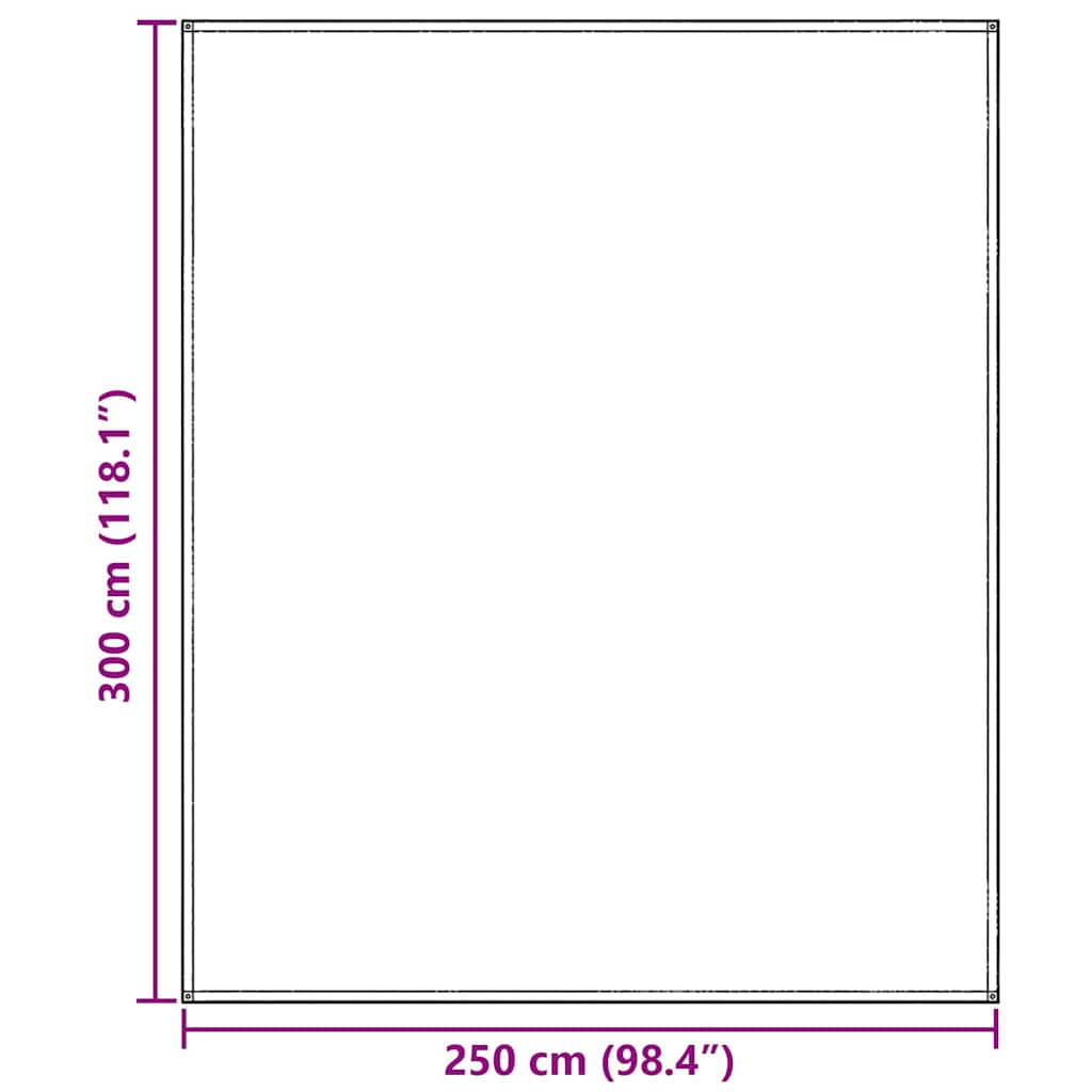 vidaXL Dywan pod namiot Niebieski i szary 300 x 250 cm Polietylen