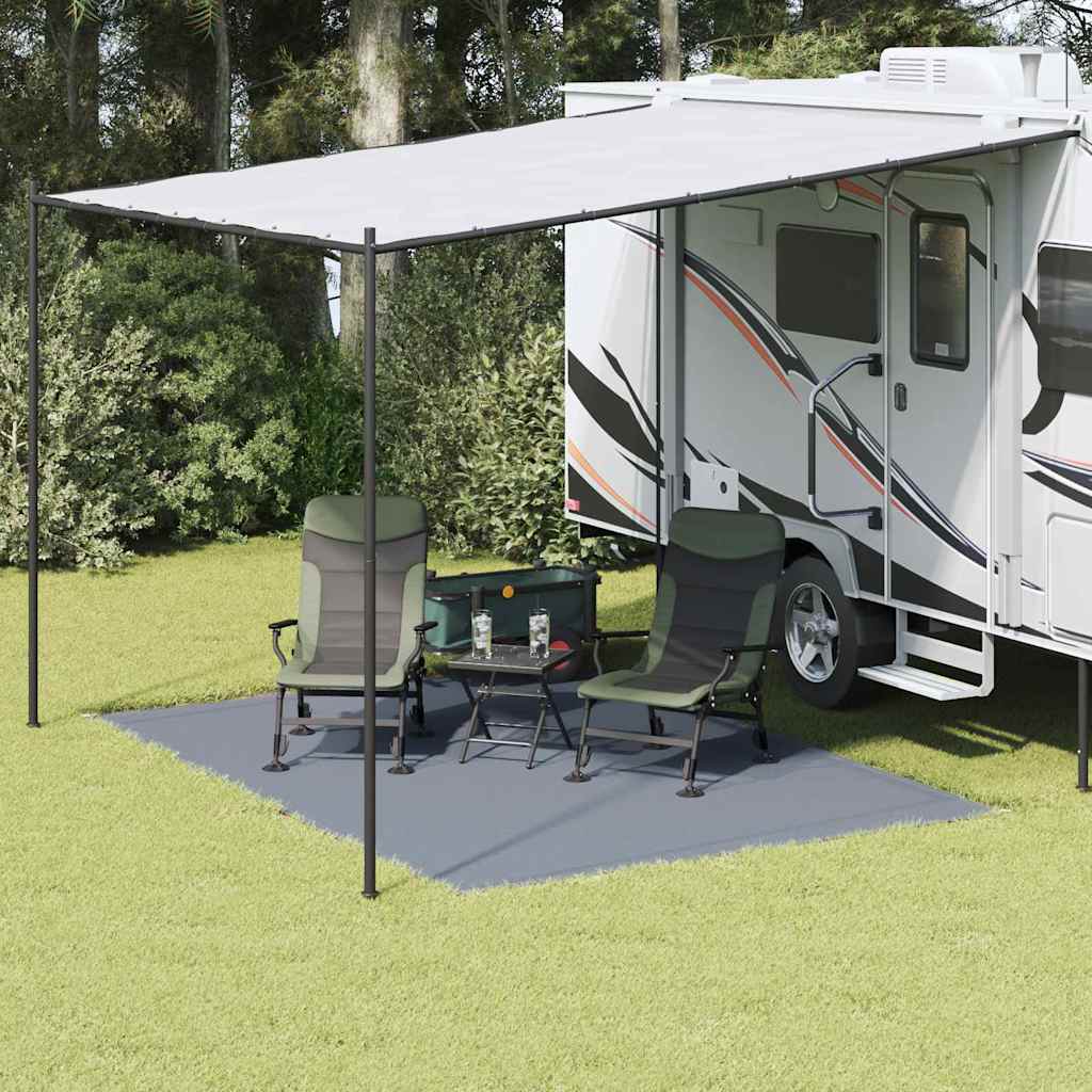 vidaXL Dywan pod namiot Niebieski i szary 350 x 250 cm Polietylen