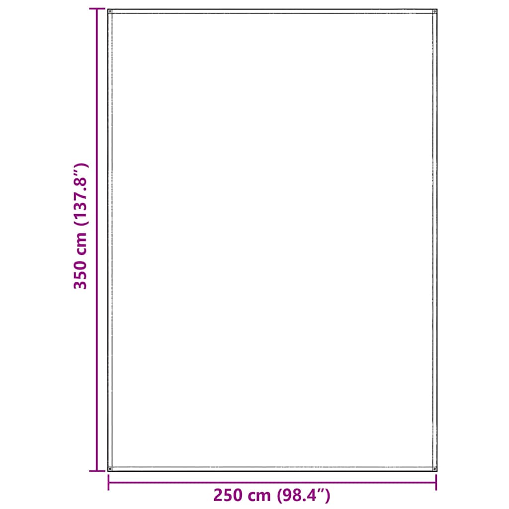 vidaXL Dywan pod namiot Niebieski i szary 350 x 250 cm Polietylen