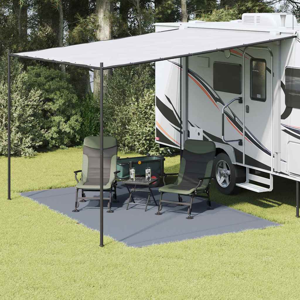 vidaXL Dywan pod namiot Niebieski i szary 400 x 250 cm Polietylen