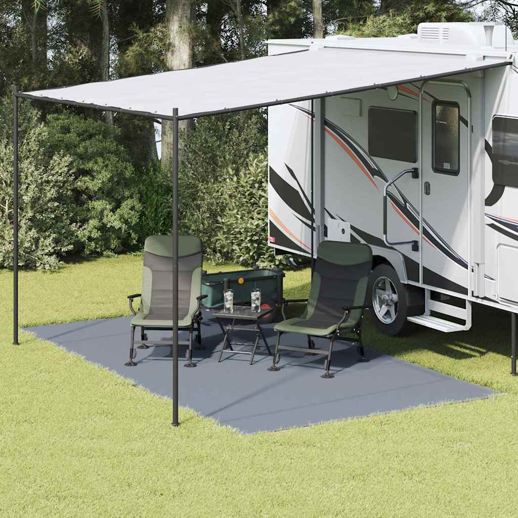 vidaXL Dywan pod namiot Niebieski i szary 450 x 250 cm Polietylen