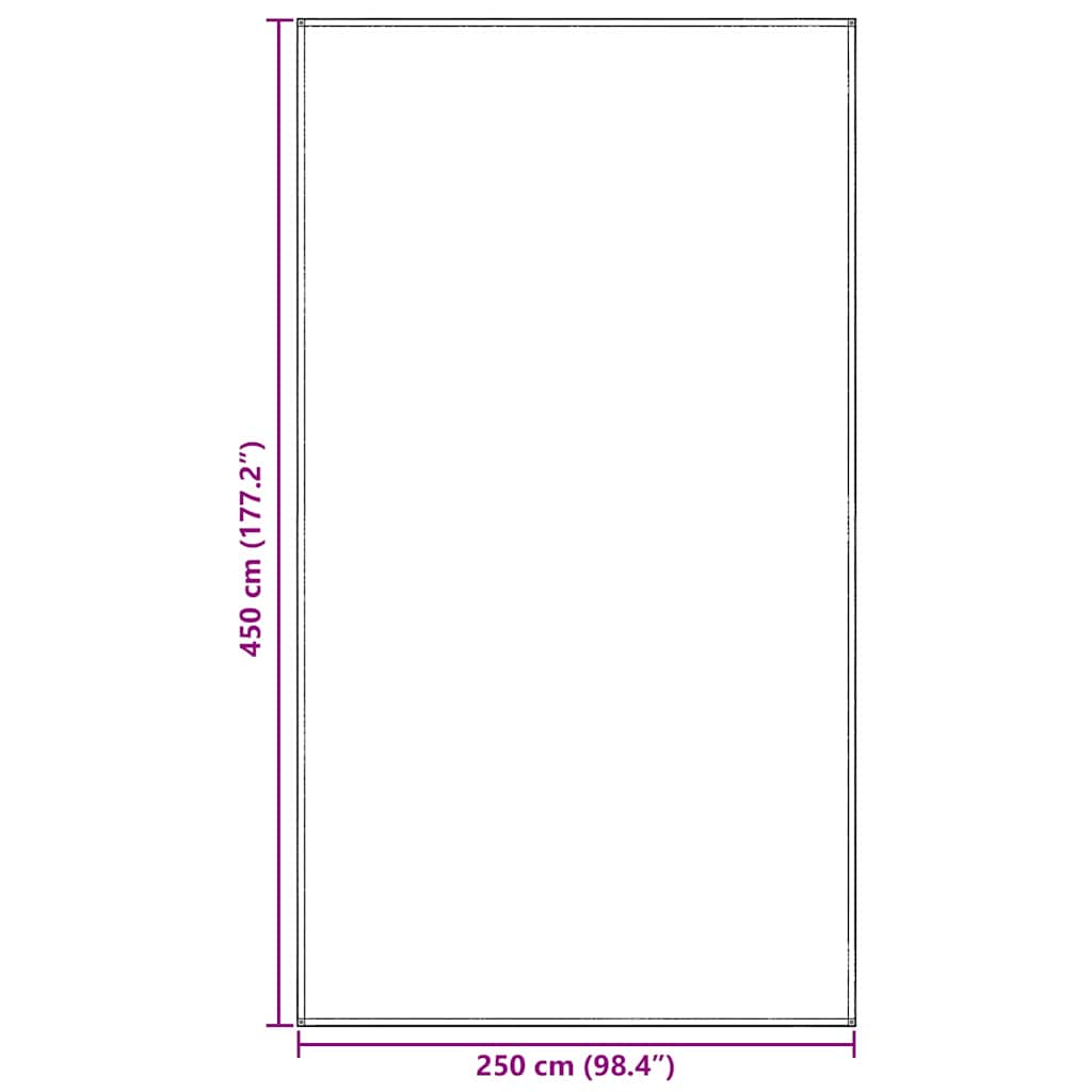 vidaXL Dywan pod namiot Niebieski i szary 450 x 250 cm Polietylen
