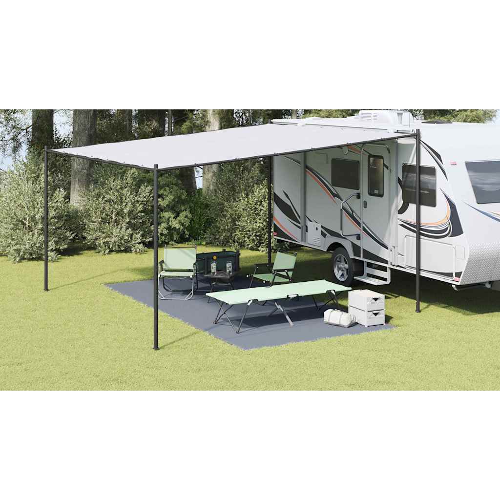 vidaXL Dywan pod namiot Niebieski i szary 500 x 250 cm Polietylen