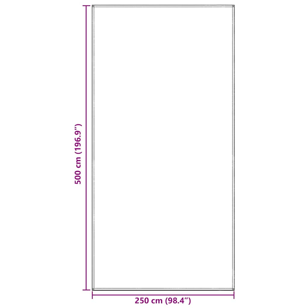 vidaXL Dywan pod namiot Niebieski i szary 500 x 250 cm Polietylen
