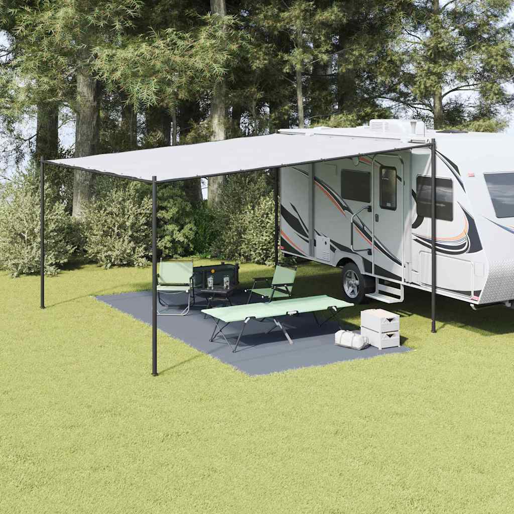 vidaXL Dywan pod namiot Niebieski i szary 550 x 250 cm Polietylen