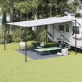 vidaXL Dywan pod namiot Niebieski i szary 400 × 300 cm Polietylen