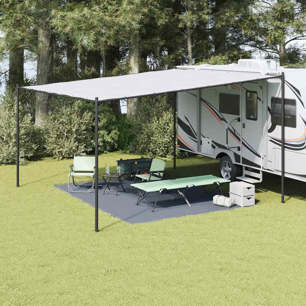 vidaXL Dywan pod namiot Niebieski i szary 400 × 300 cm Polietylen