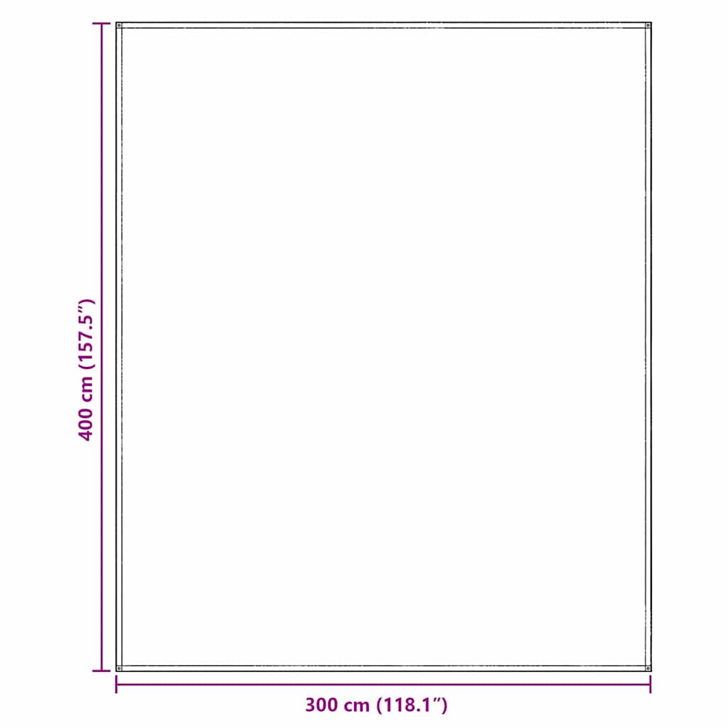 vidaXL Dywan pod namiot Niebieski i szary 400 × 300 cm Polietylen