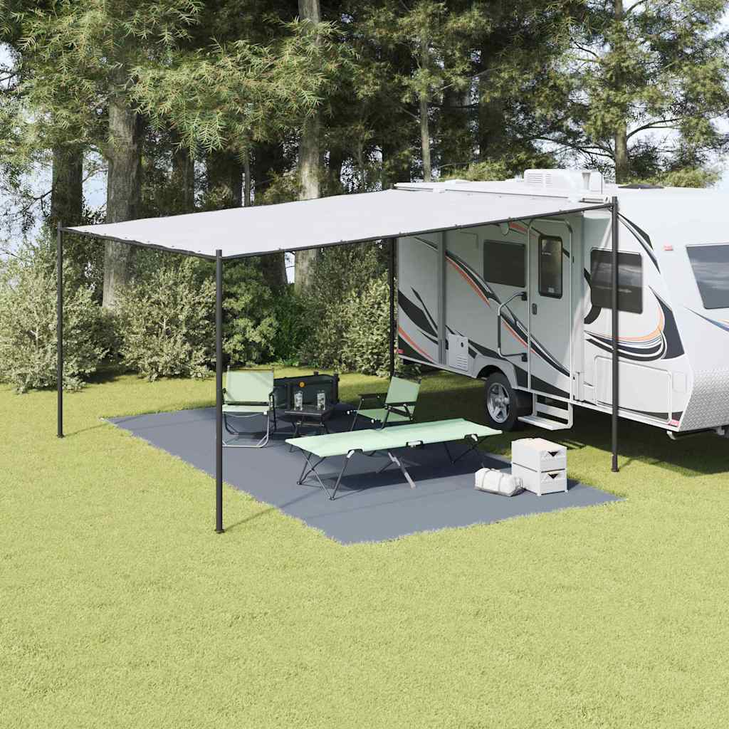 vidaXL Dywan pod namiot Niebieski i szary 600 × 300 cm Polietylen
