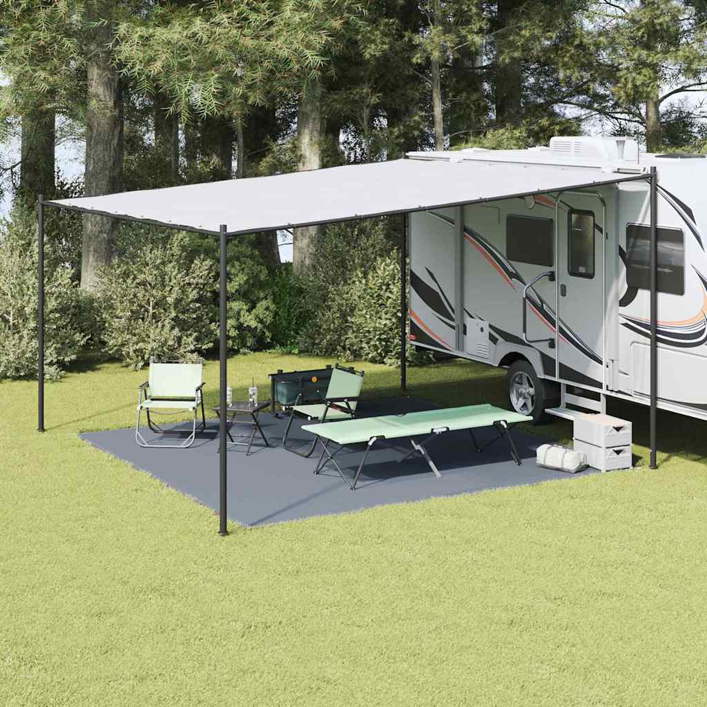 vidaXL Dywan pod namiot Niebieski i szary 400 x 400 cm Polietylen