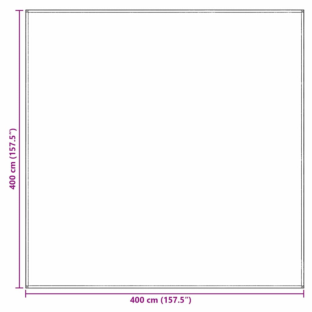 vidaXL Dywan pod namiot Niebieski i szary 400 x 400 cm Polietylen