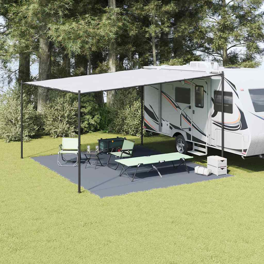 vidaXL Dywan pod namiot Niebieski i szary 500 x 400 cm Polietylen