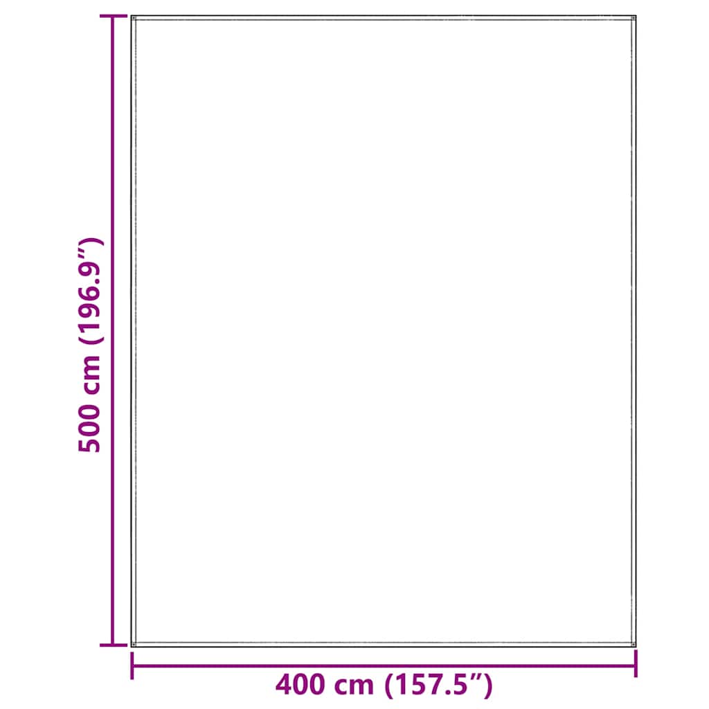 vidaXL Dywan pod namiot Niebieski i szary 500 x 400 cm Polietylen