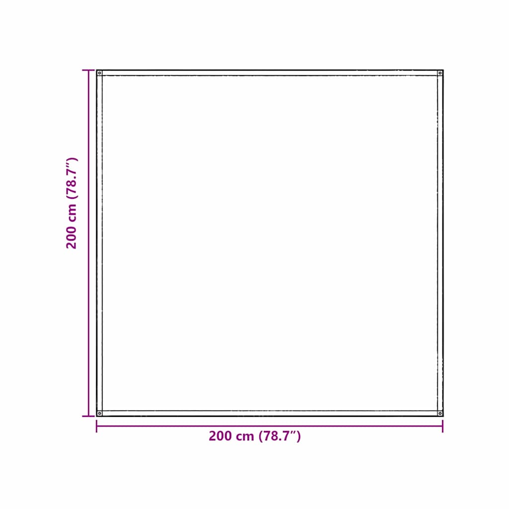 vidaXL Dywan pod namiot Jasnoszary 200 x 200 cm Polietylen