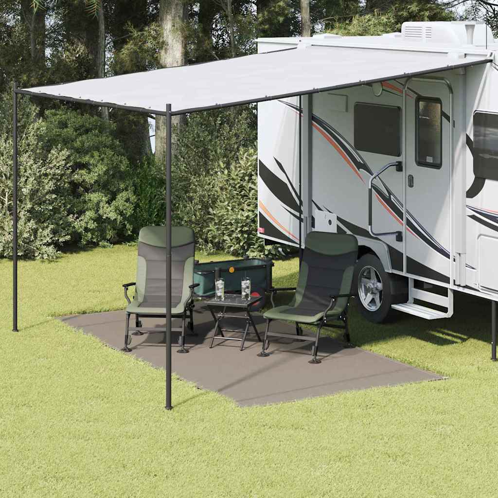 vidaXL Dywan pod namiot Jasnoszary 400 x 200 cm Polietylen