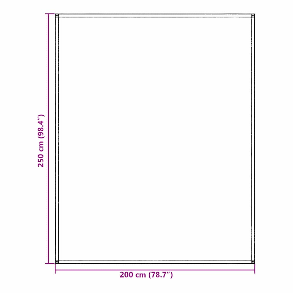 vidaXL Dywan pod namiot Jasnoszary 200 x 250 cm Polietylen