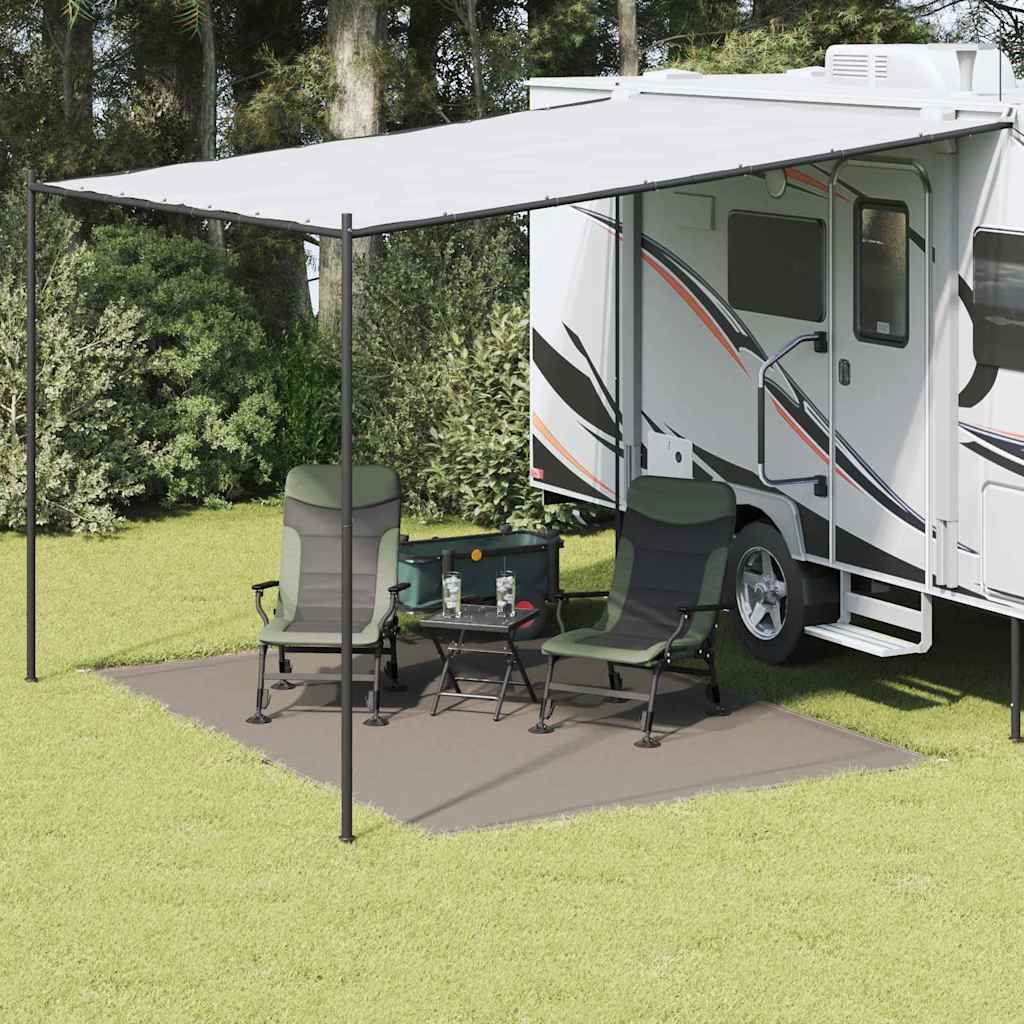 vidaXL Dywan pod namiot Jasnoszary 350 x 250 cm Polietylen
