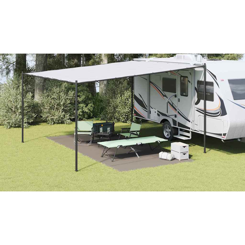 vidaXL Dywan pod namiot Jasnoszary 550 x 250 cm Polietylen