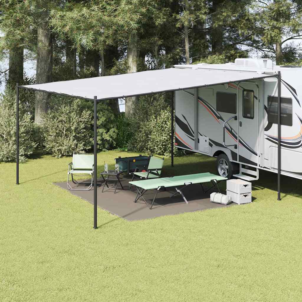 vidaXL Dywan pod namiot Jasnoszary 400 × 300 cm Polietylen