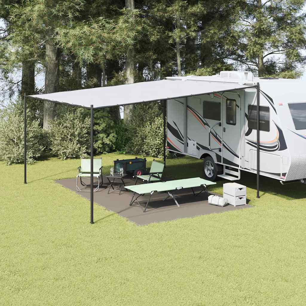vidaXL Dywan pod namiot Jasnoszary 500 × 300 cm Polietylen