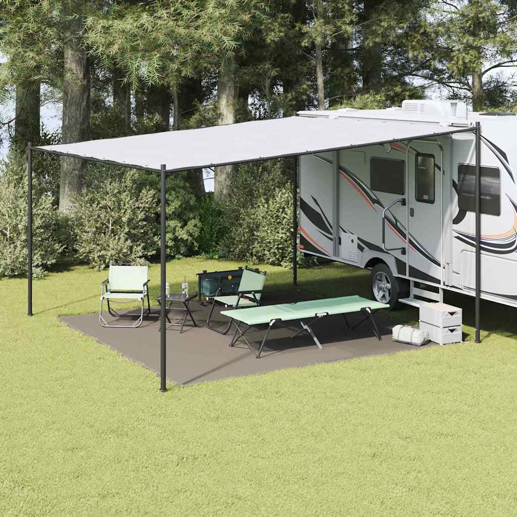 vidaXL Dywan pod namiot Jasnoszary 400 x 400 cm Polietylen