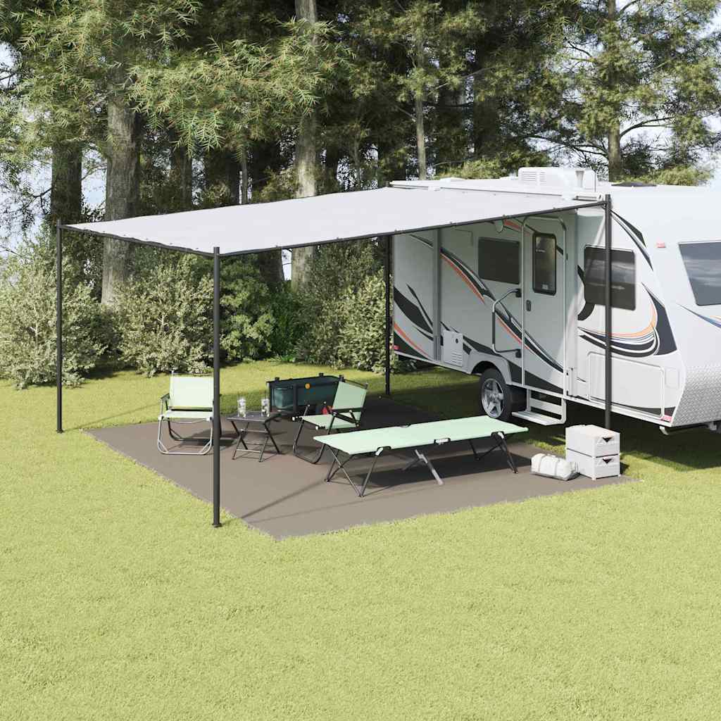vidaXL Dywan pod namiot Jasnoszary 500 x 400 cm Polietylen