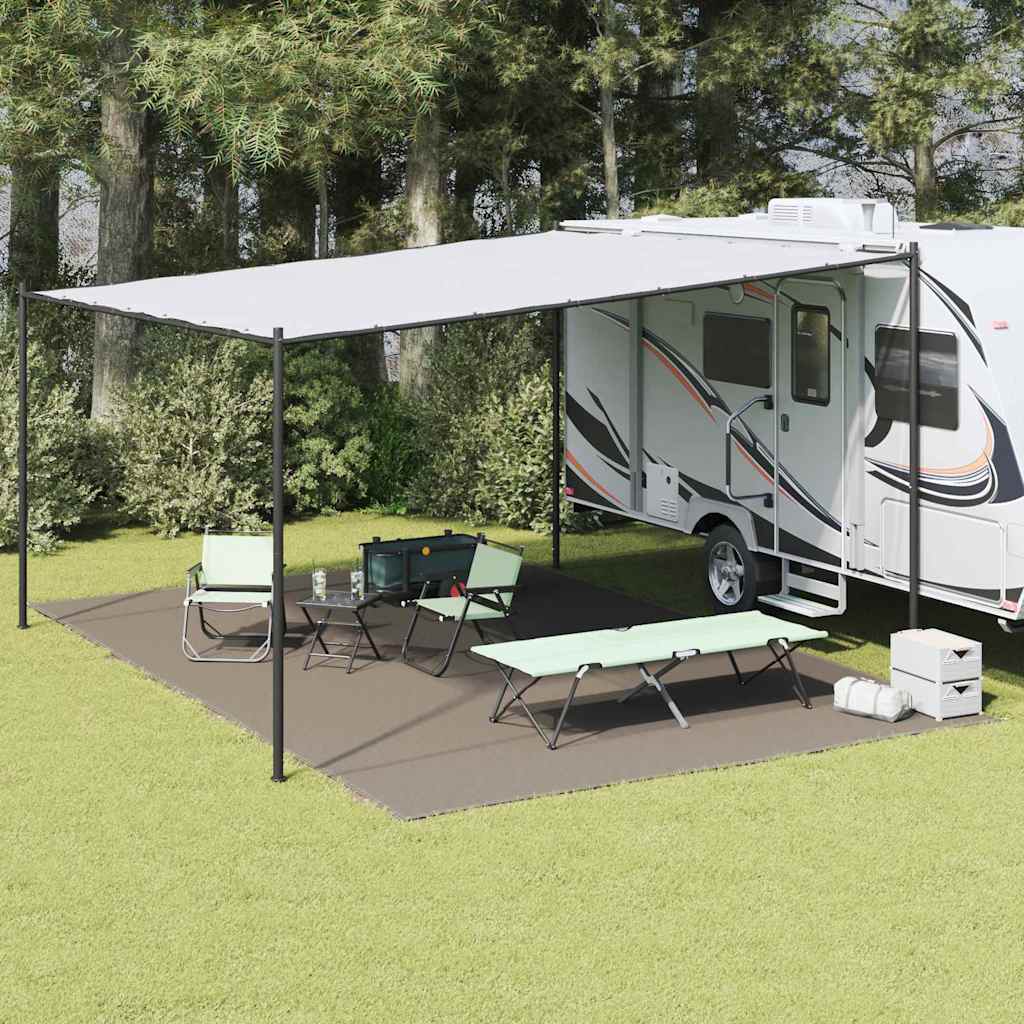 vidaXL Dywan pod namiot Jasnoszary 600 x 400 cm Polietylen