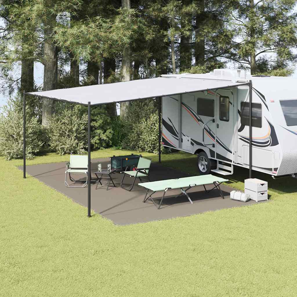 vidaXL Dywan pod namiot Jasnoszary 700 x 400 cm Polietylen