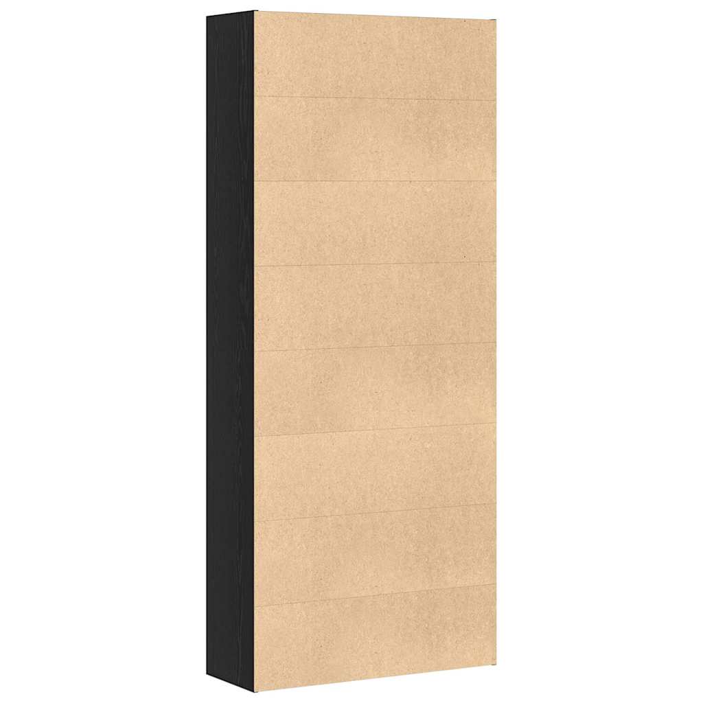 vidaXL Regał na książki Czarny dąb 80x30x189 cm Drewno klejone
