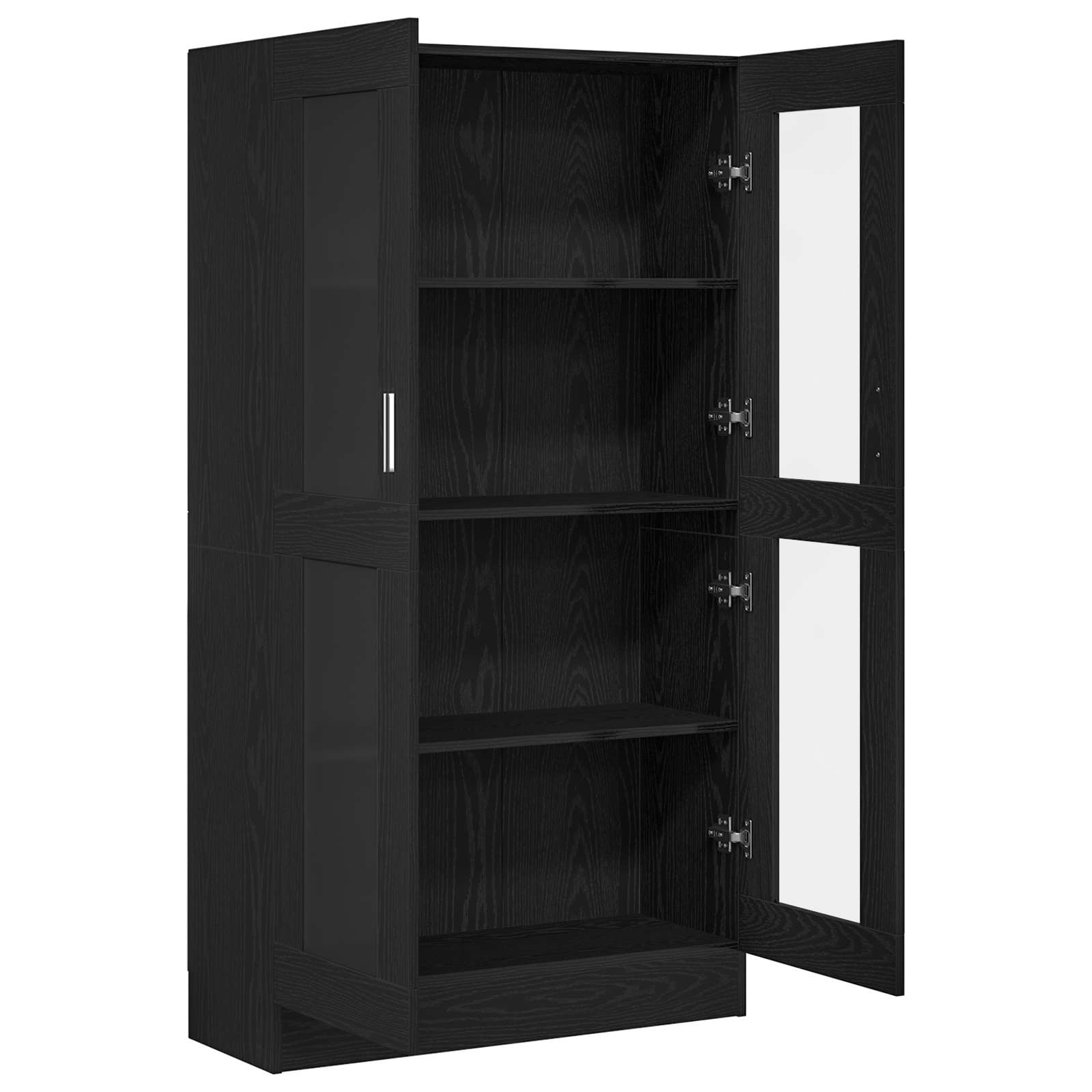 vidaXL Szafka na książki Czarny Dąb 82,5 x 30,5 x 150 cm