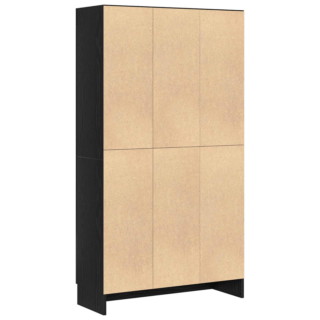 vidaXL Szafka na książki Czarny Dąb 82,5 x 30,5 x 150 cm