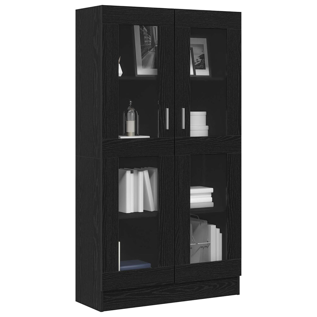 vidaXL Szafka na książki Czarny Dąb 82,5 x 30,5 x 150 cm