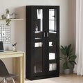 vidaXL Szafka na książki 4 poziomy 82,5 x 30,5 x 185 cm Czarny dąb