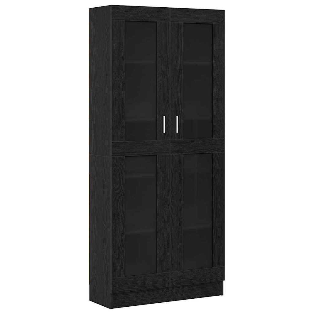 vidaXL Szafka na książki Czarny dąb 82,5 x 30,5 x 185 cm