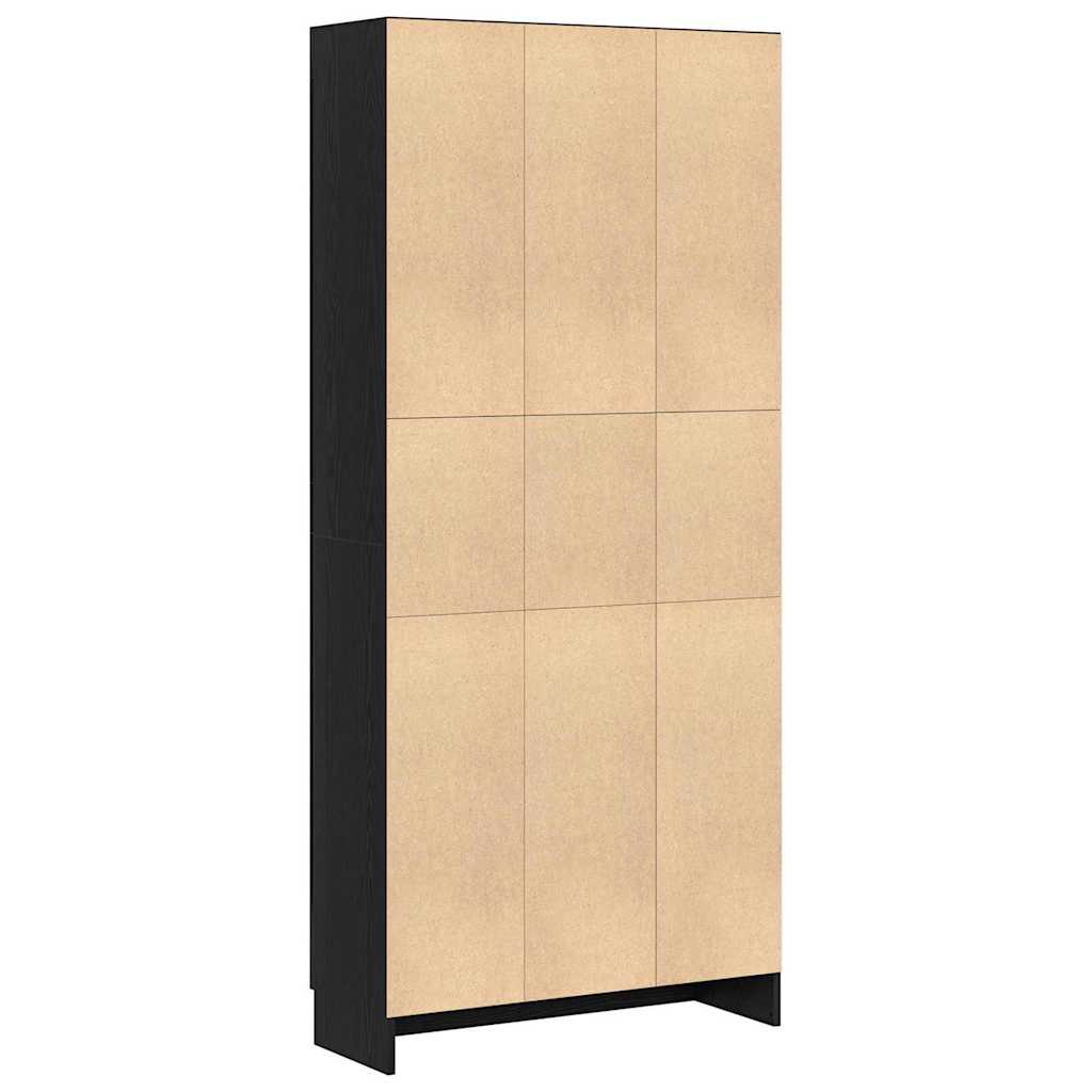vidaXL Szafka na książki Czarny dąb 82,5 x 30,5 x 185 cm