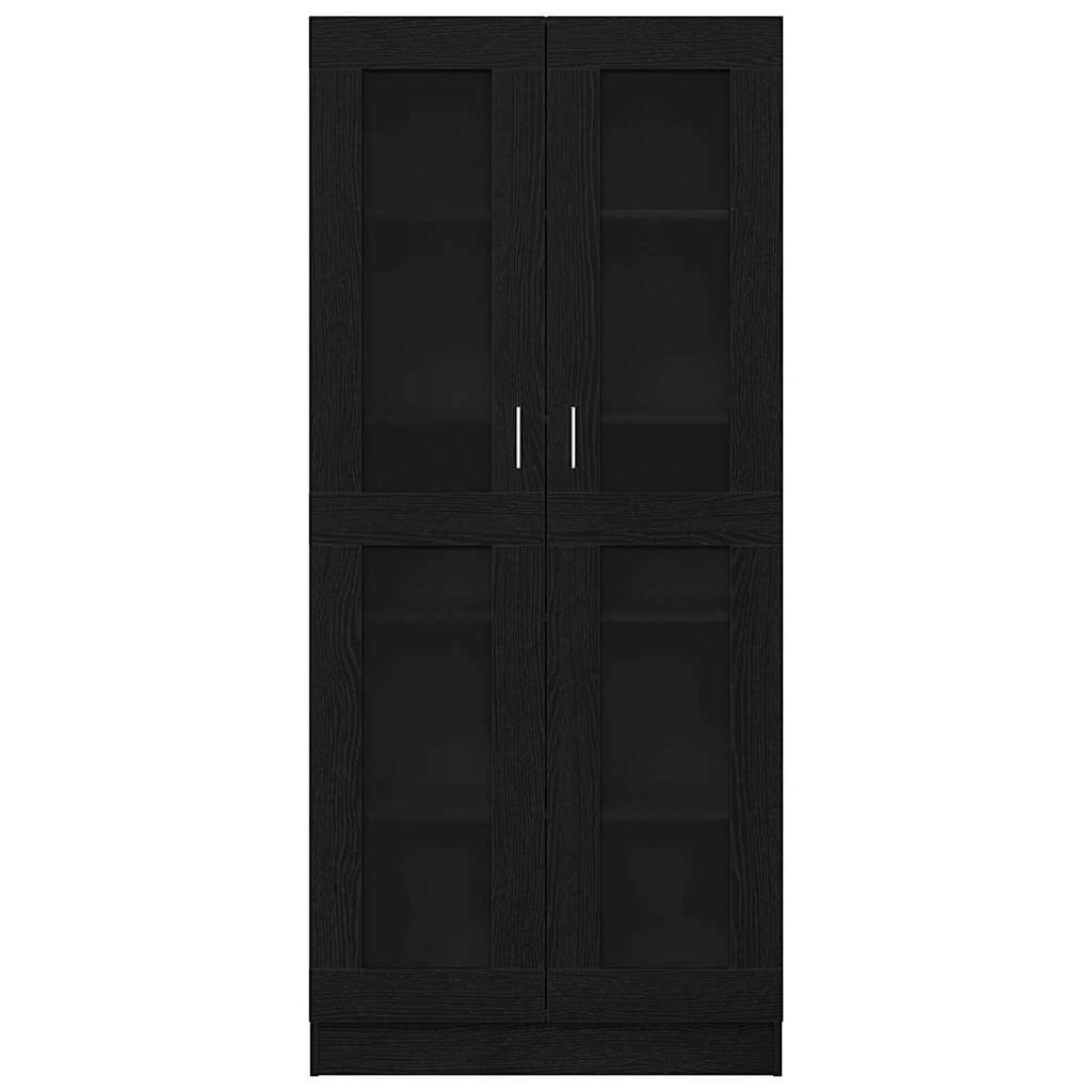 vidaXL Szafka na książki Czarny dąb 82,5 x 30,5 x 185 cm
