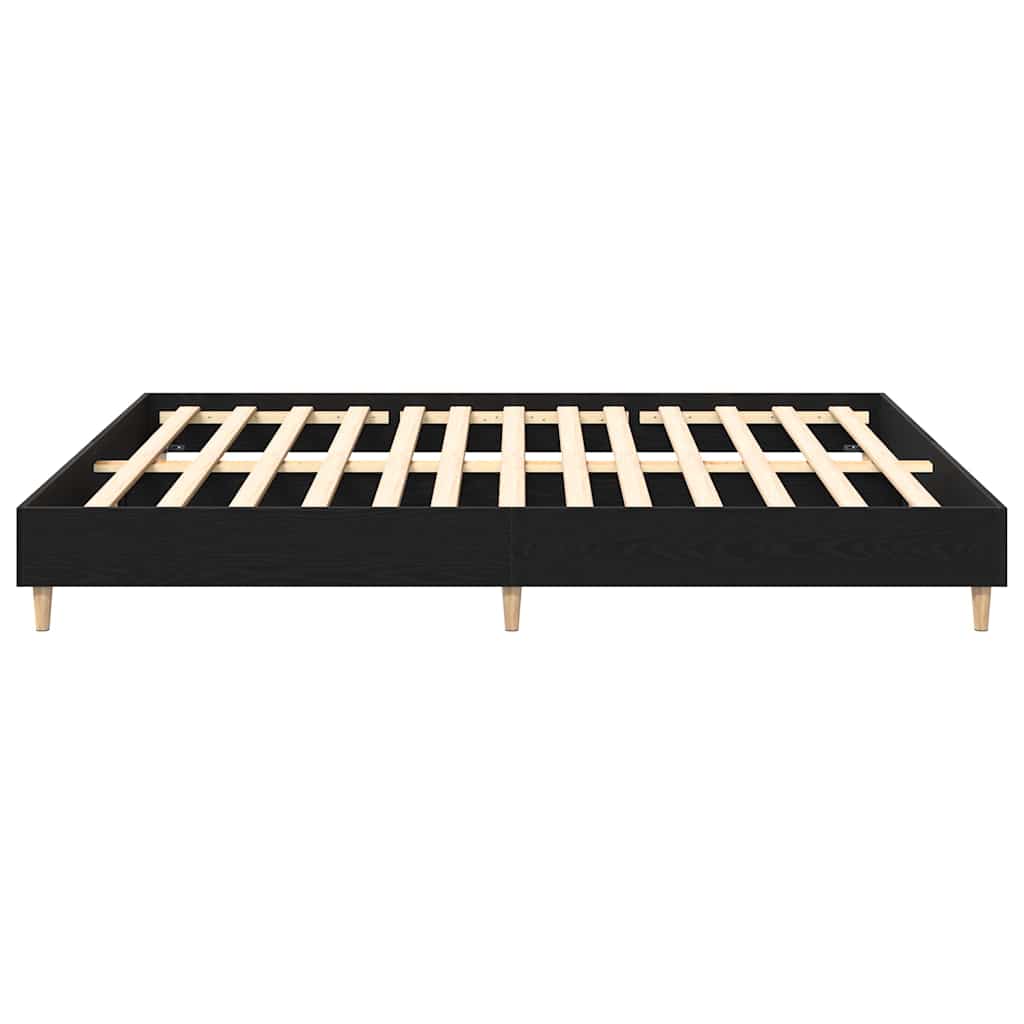 vidaXL Ramka łóżka Czarny Dąb 203 x 183 x 25 cm