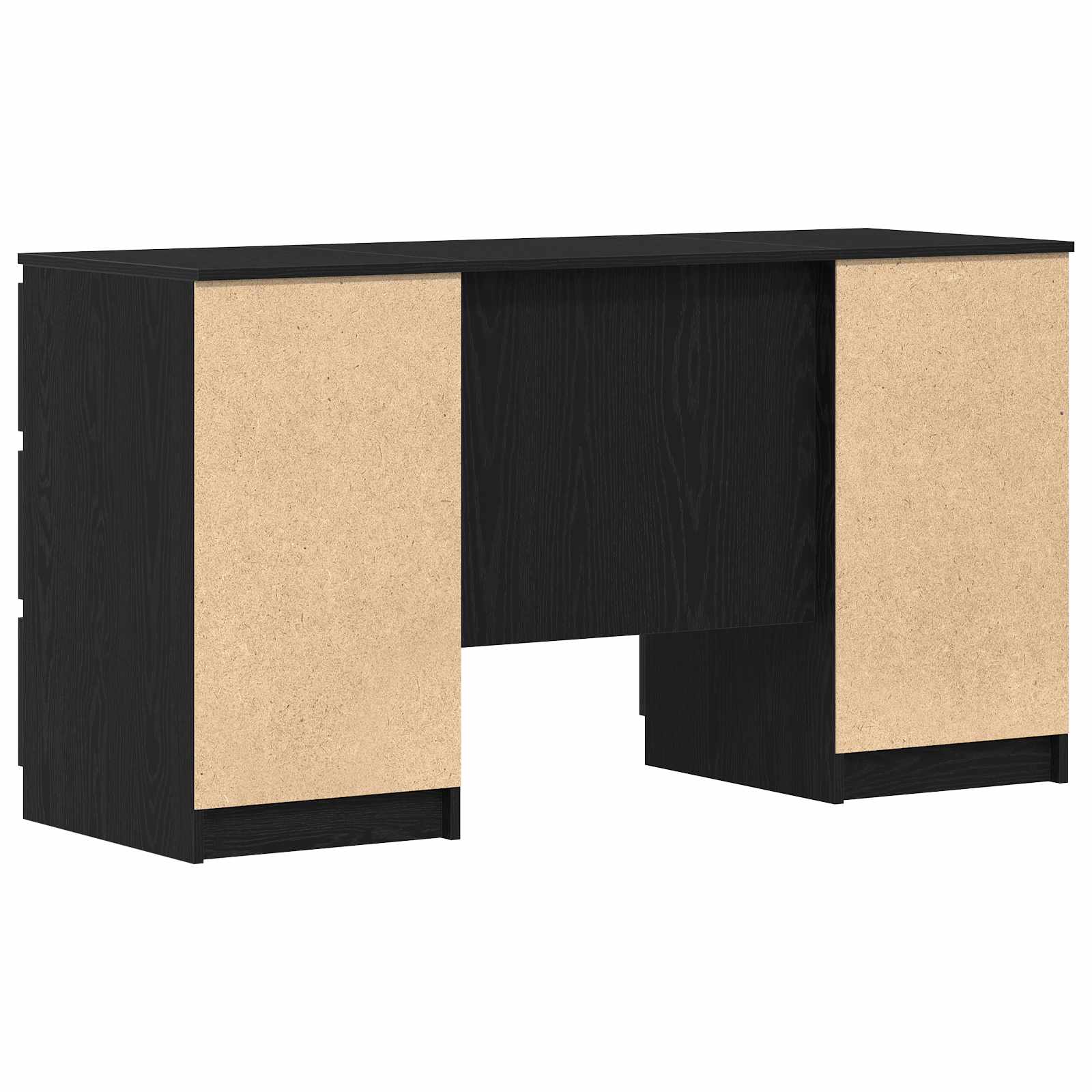 vidaXL Biurko Czarny Dąb 140 x 50 x 76 cm Materiał drewnopochodny