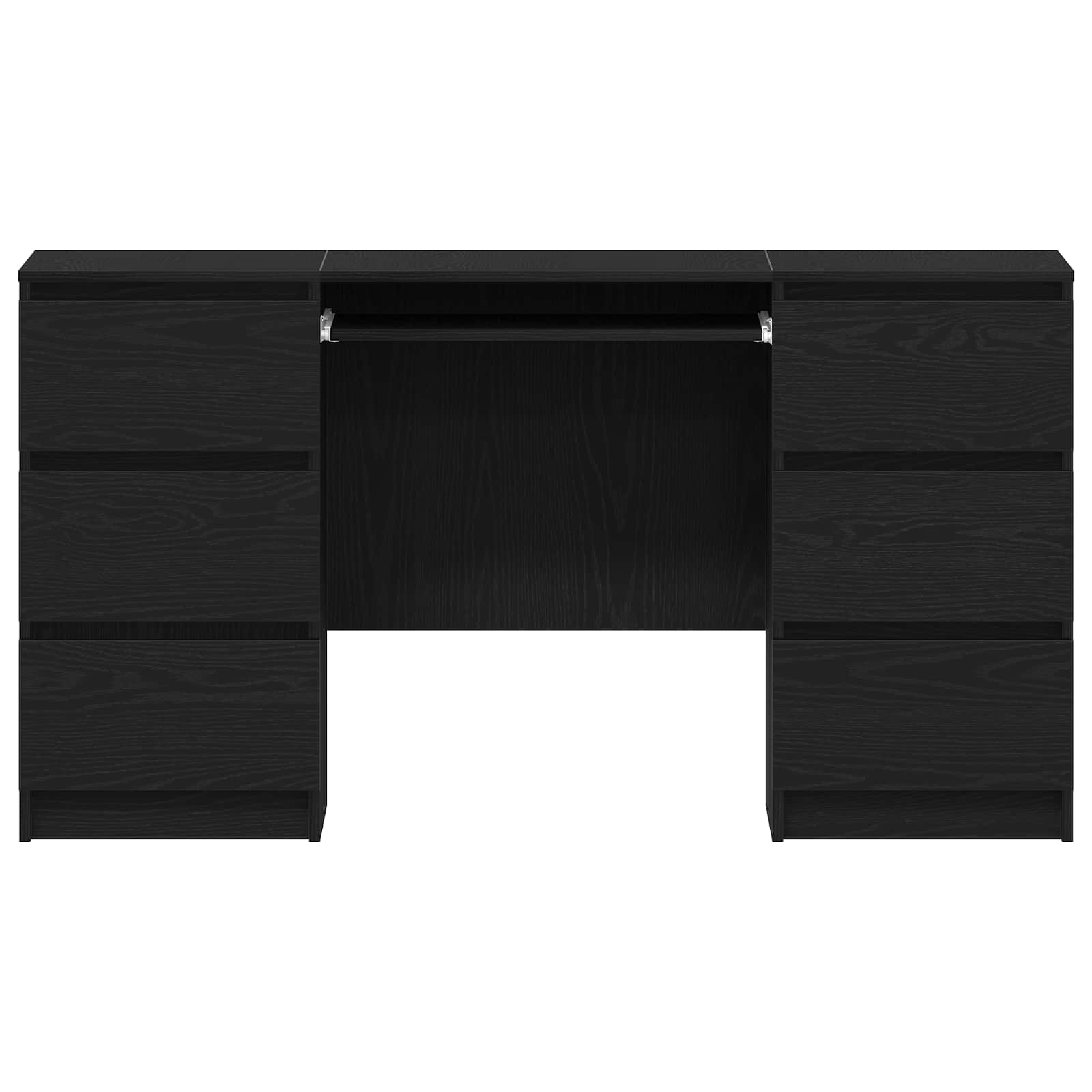 vidaXL Biurko Czarny Dąb 140 x 50 x 76 cm Materiał drewnopochodny